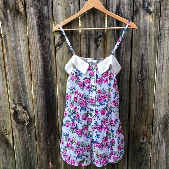 Millau Flower Lace Romper Sz Small - Picture 1 of 7